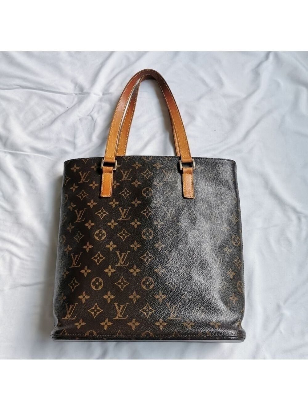 Authentic Vintage Louis Vuitton Monogram Shoulder Tote Bag Brown